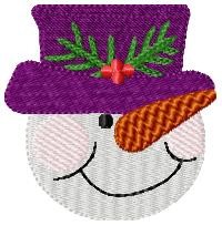 Cute Christmas Snowman Machine Embroidery Design