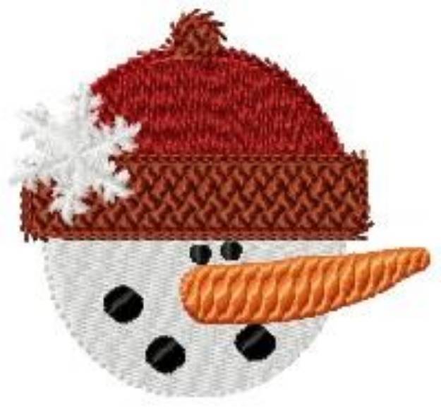 Picture of Festive Snowman Head Machine Embroidery Design