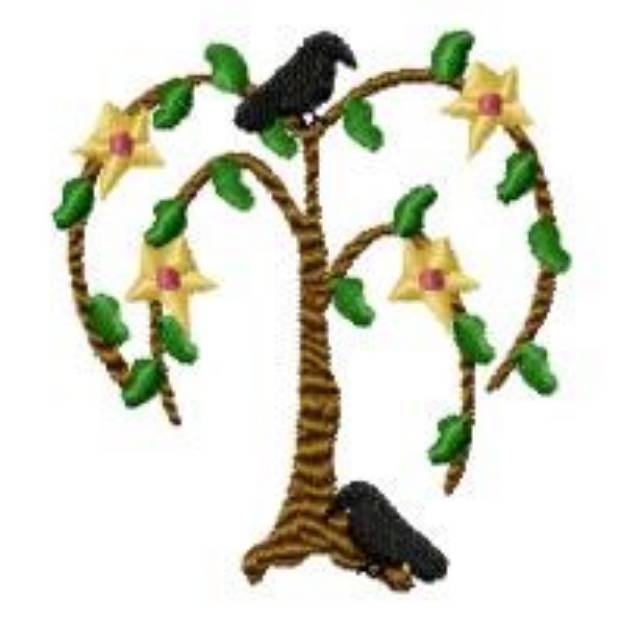 Picture of Country Tree & Crows Machine Embroidery Design