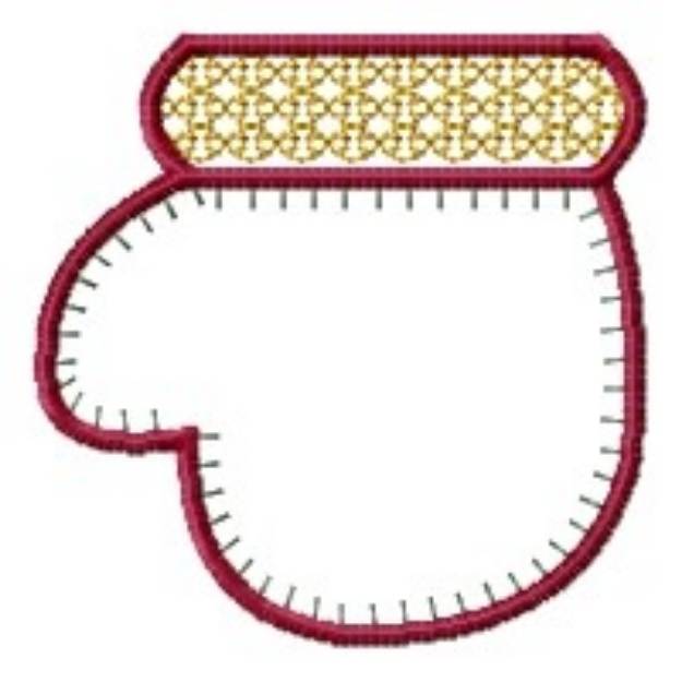 Picture of Right Handed Winter Mitten Machine Embroidery Design