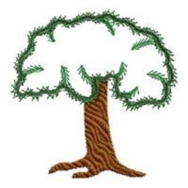 Picture of Country Tree Outline Machine Embroidery Design