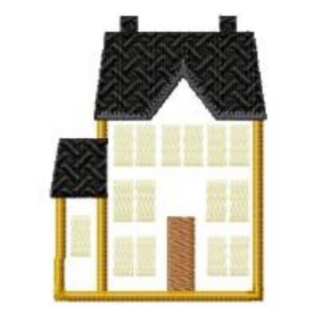 Picture of Row House Outline Machine Embroidery Design
