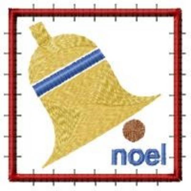 Picture of Christmas Bell Noel Machine Embroidery Design