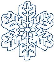 Christmas Snowflake Outline Machine Embroidery Design