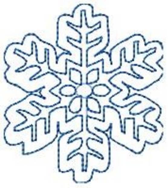 Picture of Christmas Snowflake Outline Machine Embroidery Design