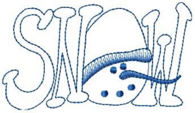 Picture of Christmas Snow Machine Embroidery Design