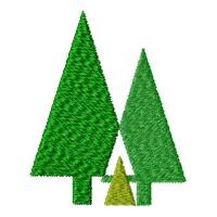 Christmas Trees Machine Embroidery Design