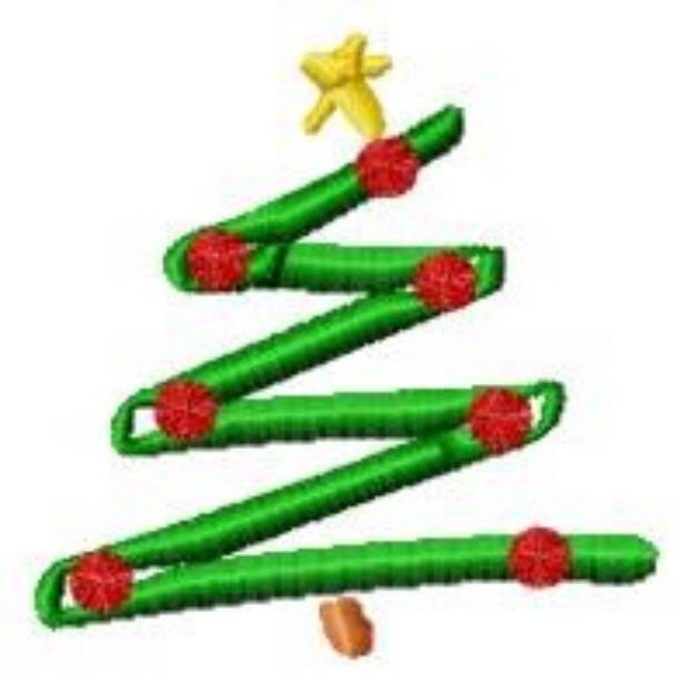 Picture of Abstract Christmas Tree Machine Embroidery Design