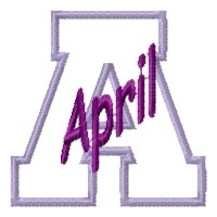 Applique April Machine Embroidery Design