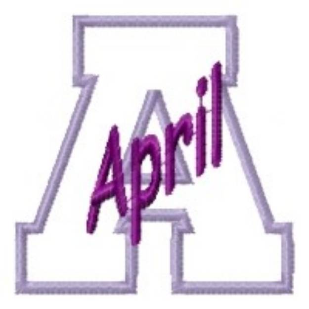 Picture of Applique April Machine Embroidery Design