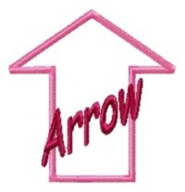 Picture of Up Arrow Applique Machine Embroidery Design