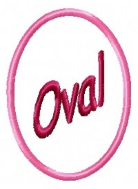 Picture of Oval Applique Machine Embroidery Design