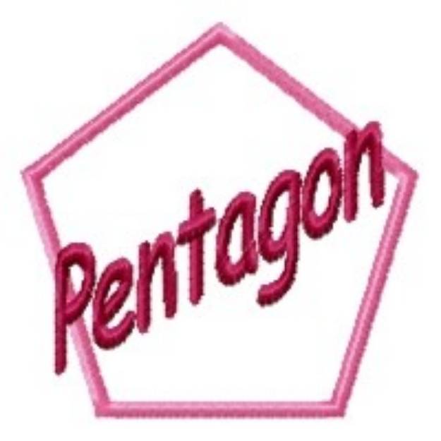 Picture of Pentagon Applique Machine Embroidery Design