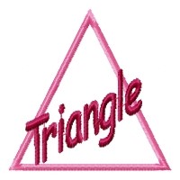 Triangle Applique Machine Embroidery Design