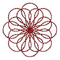 Delicate Spirograph Redwork Machine Embroidery Design