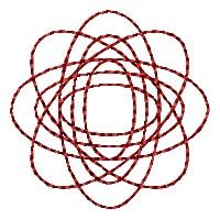 Spirograph Atom Redwork Machine Embroidery Design