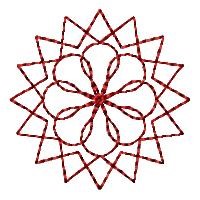 Pointed Spirograph Redwork Machine Embroidery Design