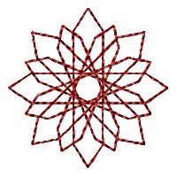 Poinsettia Spirograph Redwork Machine Embroidery Design