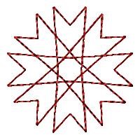 Starburst Spirograph Redwork Machine Embroidery Design