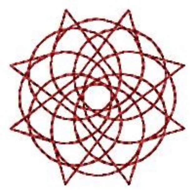 Picture of Messy Spirograph Redwork Machine Embroidery Design