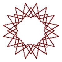 Pointed Redwork Spirograph Machine Embroidery Design