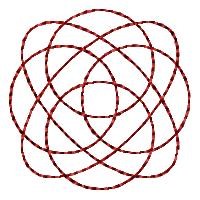Redwork Spirograph Loops Machine Embroidery Design