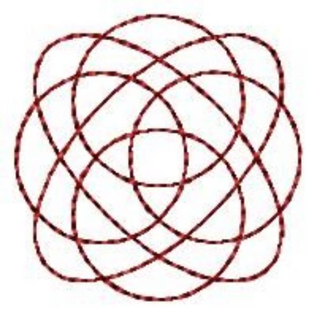 Picture of Redwork Spirograph Loops Machine Embroidery Design