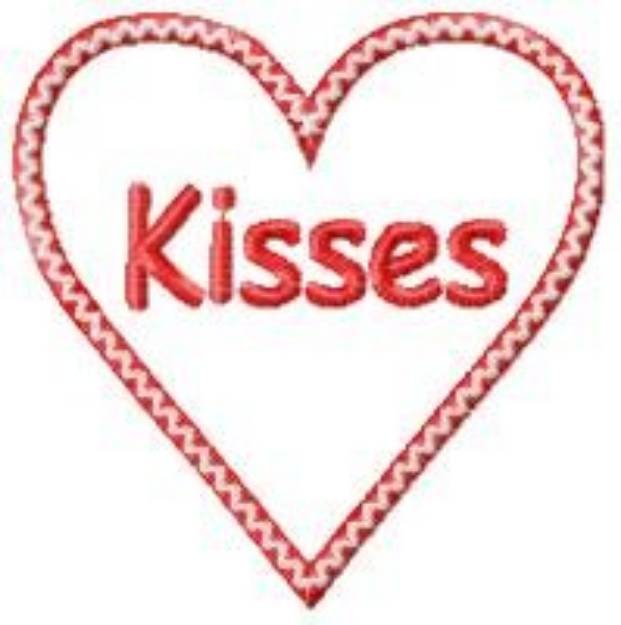 Picture of Kisses Machine Embroidery Design