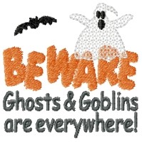 Ghosts & Goblins Everywhere! Machine Embroidery Design