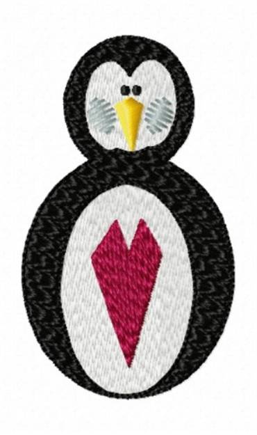 Picture of Valentines Day Penguin Machine Embroidery Design