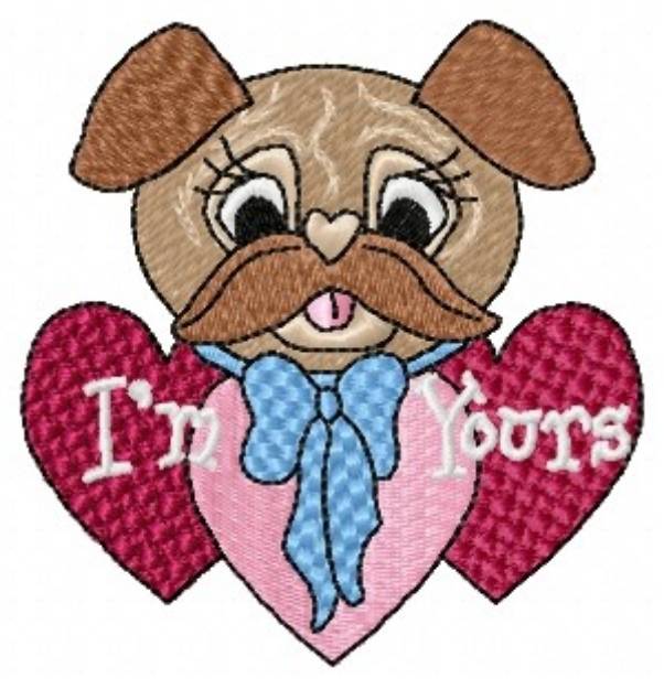 Picture of Im Yours Puppy Machine Embroidery Design