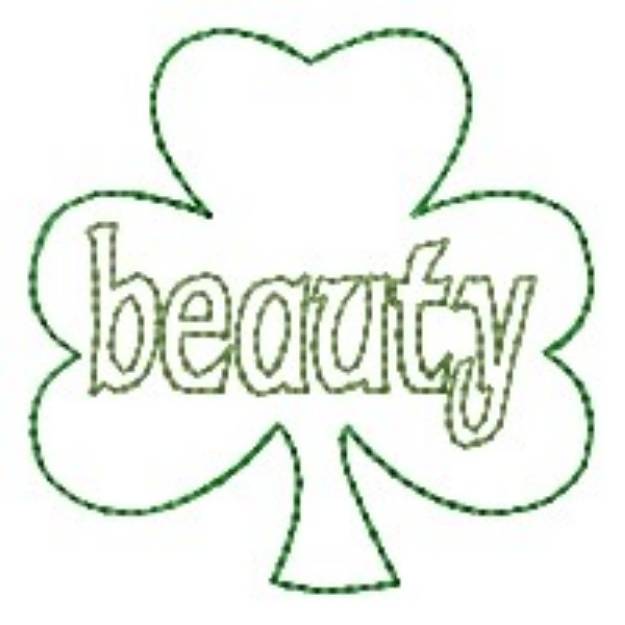 Picture of Shamrock Beauty Outline Machine Embroidery Design