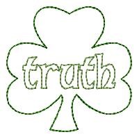 Shamrock Outline Truth Machine Embroidery Design