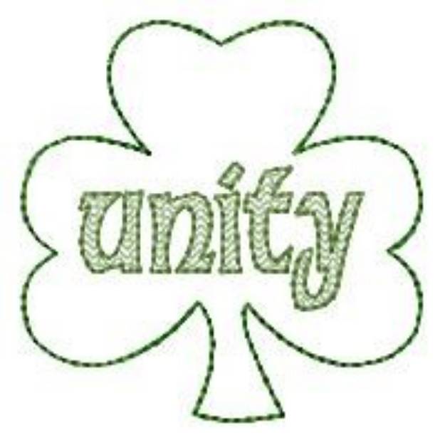 Picture of Shamrock Outline Unity Machine Embroidery Design