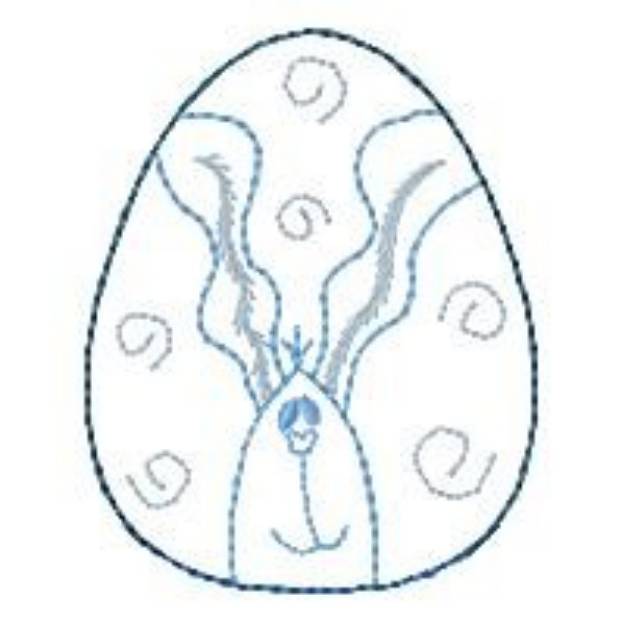 Picture of Easter Egg & Bunny Machine Embroidery Design