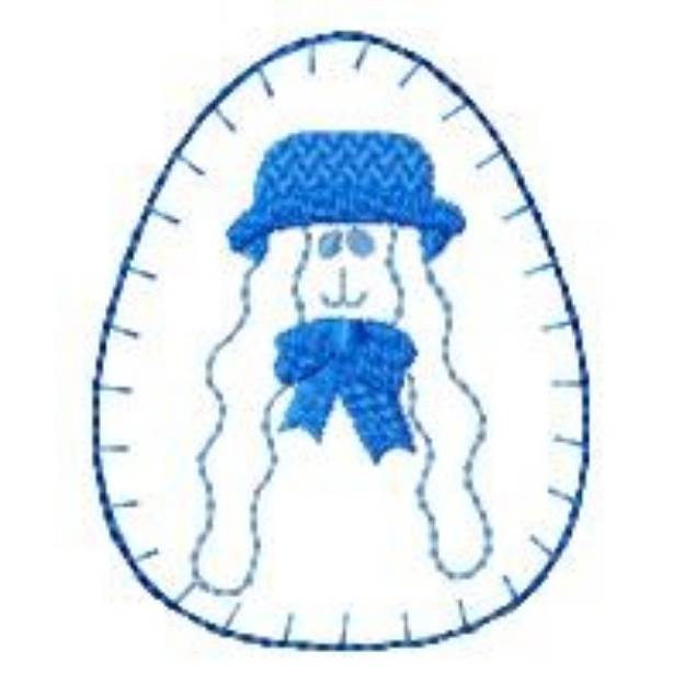 Picture of Vintage Easter Egg Outline Machine Embroidery Design