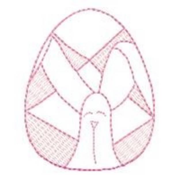 Picture of Patchwork Easter Egg Outline Machine Embroidery Design