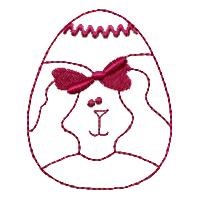 Easter Egg Outline Machine Embroidery Design