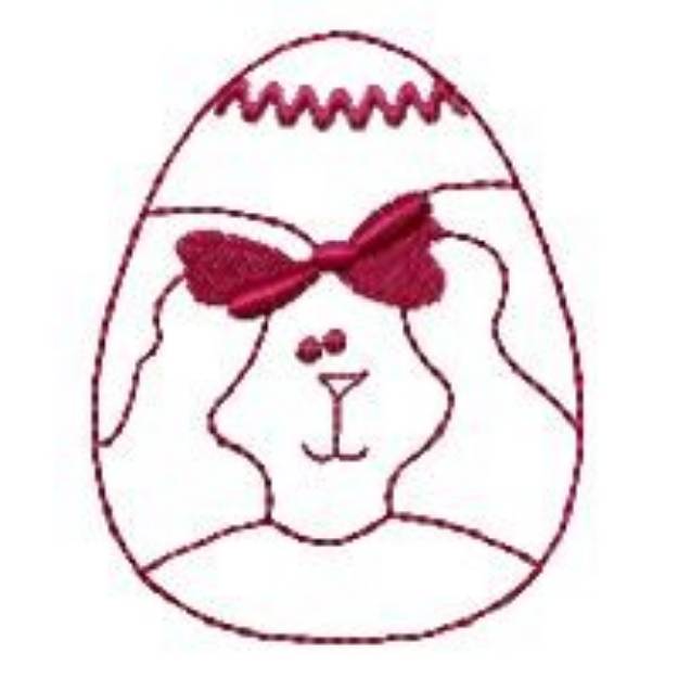 Picture of Easter Egg Outline Machine Embroidery Design