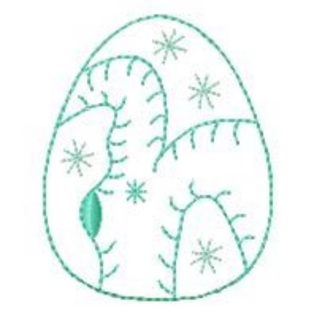 Picture of Outline Easter Egg Machine Embroidery Design