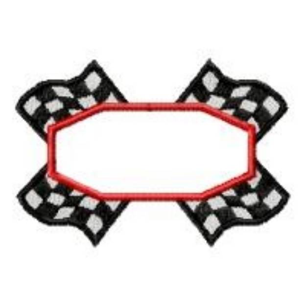 Picture of Racing Outline Frame Machine Embroidery Design