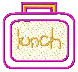 School Lunch Box Machine Embroidery Design