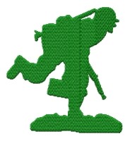 Green Army Munitions Soldier Machine Embroidery Design