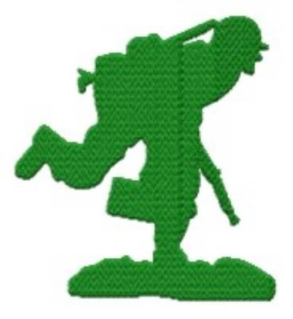 Picture of Green Army Munitions Soldier Machine Embroidery Design
