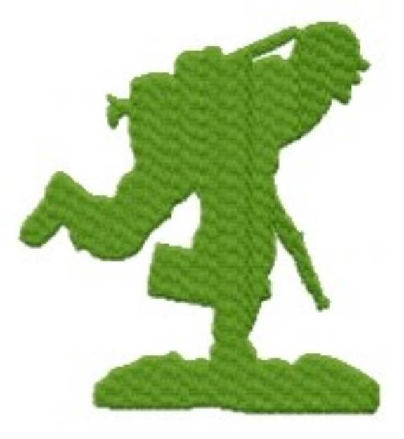 Picture of Green Army Man SIhouette Machine Embroidery Design