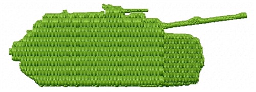 Army Tank Silhouette Machine Embroidery Design