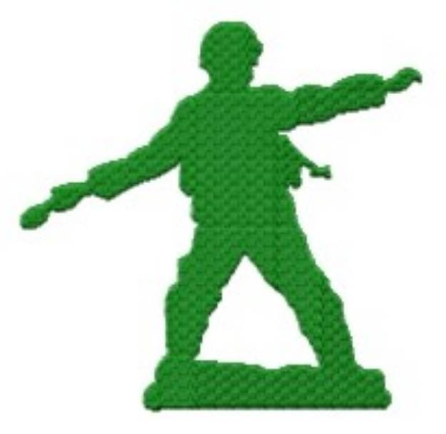 Picture of Army Soldier Silhouette Machine Embroidery Design