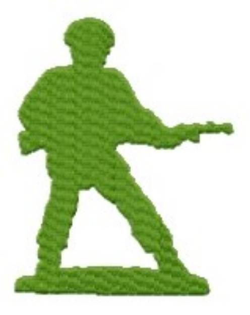 Picture of Green Army Soldier Machine Embroidery Design