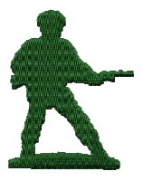 Infantry Soldier Silhouette Machine Embroidery Design