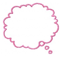 Cloud Conversation Bubble Machine Embroidery Design